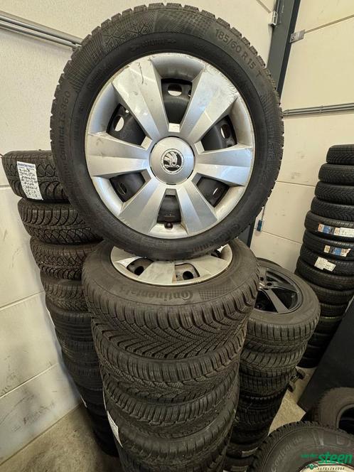 Skoda Seat Volkswagen Winterbandenset 185-60-14 84T met Velg, Auto-onderdelen, Banden en Velgen, Banden en Velgen, Winterbanden