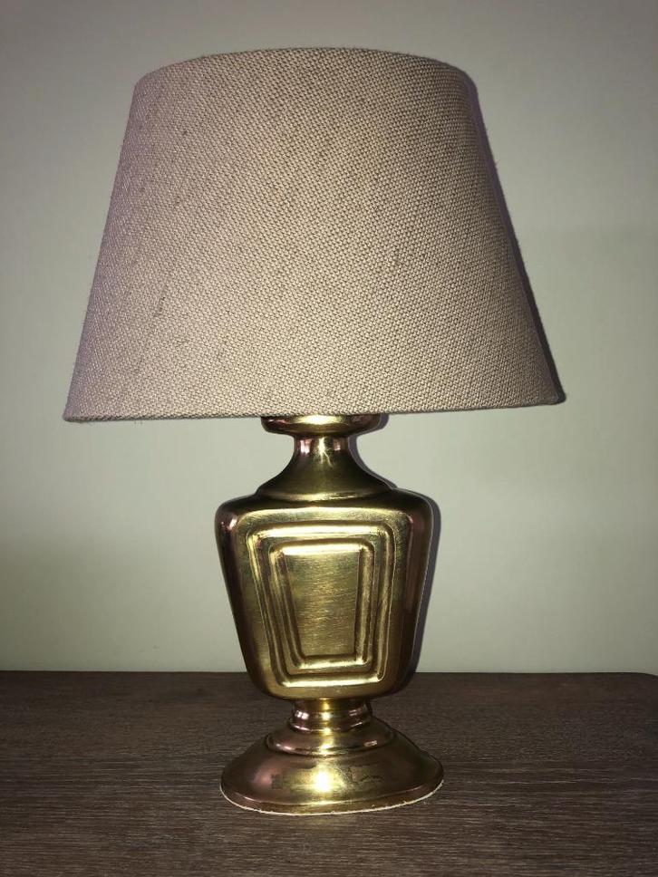 leeslamp massief geel koper tafellamp salon living bureau, Huis en Inrichting, Lampen | Tafellampen, Nieuw, Minder dan 50 cm, Metaal