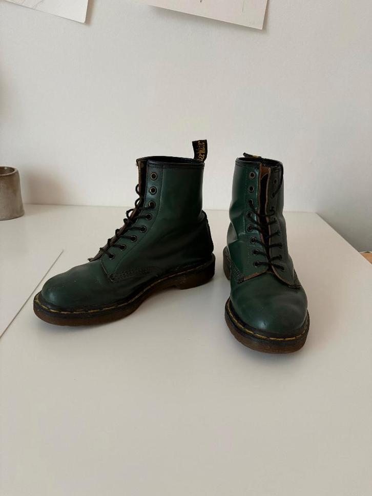 Vintage Dr. Martens groen 1460 ankle boots 5 1/2, Kleding | Dames, Schoenen, Gedragen, Lage of Enkellaarzen, Groen, Ophalen of Verzenden