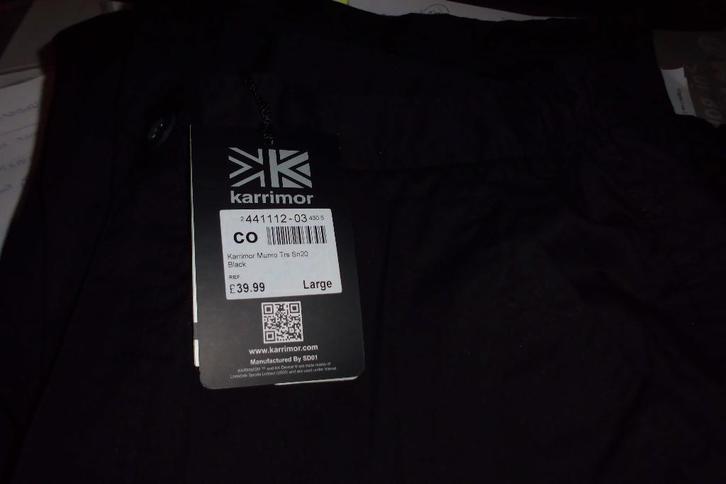 KARRIMOR lange broek zwart large -  NIEUW, Vêtements | Hommes, Pantalons, Noir, Enlèvement ou Envoi