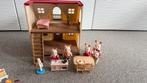 Sylvanian Families huis + konijnenfamilie + pizzabezorger, Ophalen, Nieuw, Poppenhuis