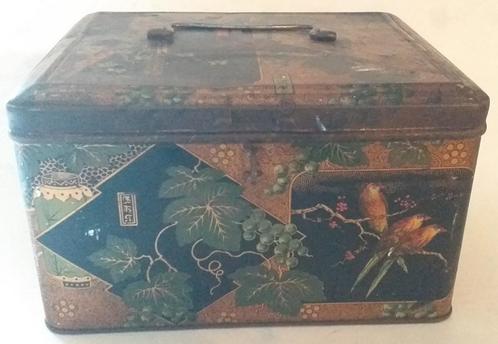 boîte en tôle antique - Chinoiserie - vers 1900, Collections, Boîte en métal, Enlèvement ou Envoi