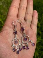 Boucles d'oreilles en améthyste faites main Boho, Bijoux, Sacs & Beauté, Boucles d'oreilles, Neuf, Enlèvement ou Envoi, Violet