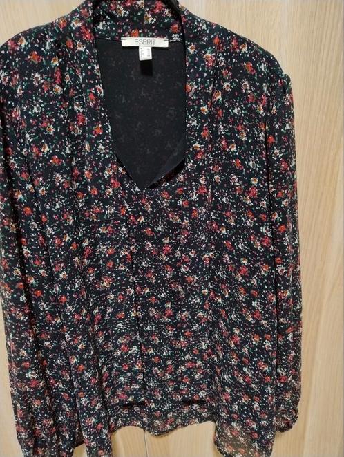 Blouse fleurie Esprit Taille 42, Kleding | Dames, Blouses en Tunieken, Zo goed als nieuw, Maat 42/44 (L), Rood, Ophalen of Verzenden
