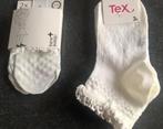 NIEUW - 2 paar witte sokjes 27-30 & 30-34 - C & A + Tex, Kinderen en Baby's, Kinderkleding | Schoenen en Sokken, C&A, Meisje, Nieuw