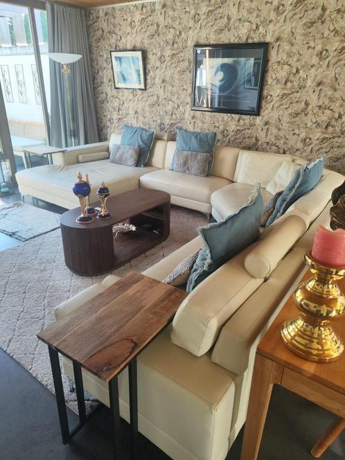 Luxe lederen hoeksalon – 10-zit met liggedeelte, Huis en Inrichting, Zetels | Zetels, Zo goed als nieuw, Hoekbank, Overige maten