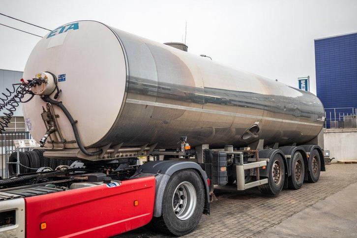 ETA CITERNE LAIT/MILCH/MILK 29000L (bj 2012), Auto's, Vrachtwagens, Bedrijf, Te koop, Aanhangers en Opleggers, Overige brandstoffen