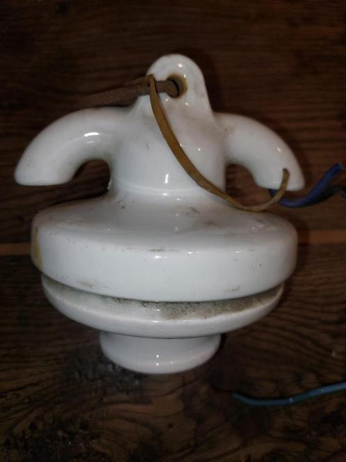 oude porseleinen stallamp, begin 1900, Antiquités & Art, Curiosités & Brocante, Enlèvement ou Envoi