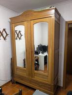 Vintage eiken kast met spiegels, Ophalen, Gebruikt, Eikenhout, Met plank(en)