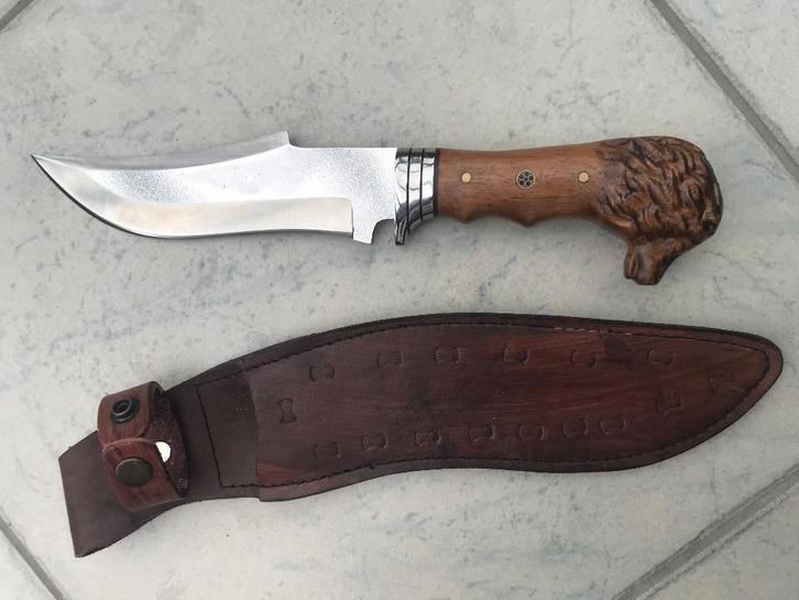 Couteau marocain (poignard) avec manche sculpté à la main, Collections, Objets militaires | Général, Autres, Enlèvement