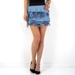 Mini rok met laagjes van kant blauw L/XL, Kleding | Dames, Rokken, Maat 42/44 (L), Nieuw, Boven de knie, Metrofive