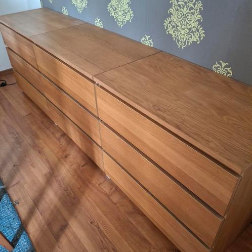 Malm kasten 3 lades, Huis en Inrichting, Kasten | Ladekasten, Gebruikt, Ophalen