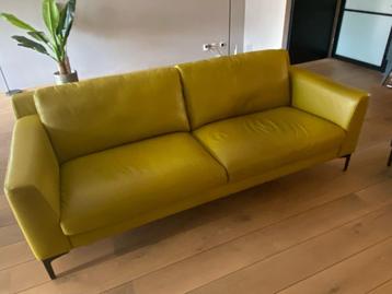 Montel leren zetel 3,5 zits lime kleur beschikbaar voor biedingen