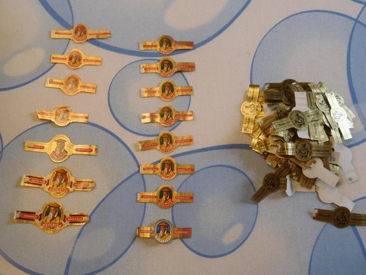 Bagues de fabricant de cigare Mercator, Collections, Articles de fumeurs, Briquets & Boîtes d'allumettes, Utilisé, Bagues de cigare