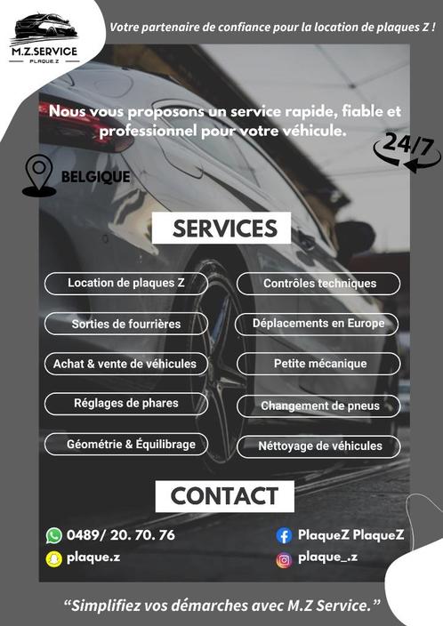 Plaque Z - Contrôle technique, Auto diversen, Auto-accessoires, Nieuw, Ophalen