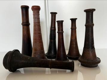 7 Indian Clay & Wooden Chillums | Chillam Pipe Collection 