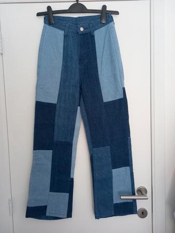 Blauwe spijkerbroek met patchwork van Shein