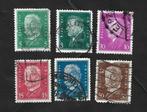 6 Postzegels Duitse Rijk 1928 Rijkspresidenten, Ophalen of Verzenden, Overige periodes, Gestempeld