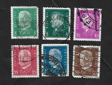 6 Postzegels Duitse Rijk 1928 Rijkspresidenten beschikbaar voor biedingen