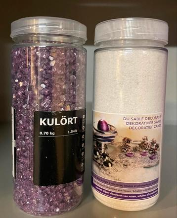 Decoratiezand wit - kulört Ikea paars gebroken glas beschikbaar voor biedingen