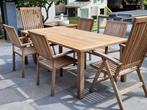 Gloster teak tuinset als nieuw, Tuin en Terras, 6 zitplaatsen, Teakhout, Ophalen of Verzenden, Zo goed als nieuw