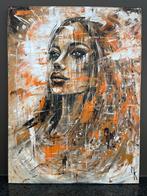 Origineel modern vrij groot schilderij Mk Art, Ophalen