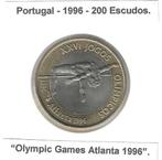 Portugal, 200 Escudos 1996, XXVI Olympic Games Atlanta., Postzegels en Munten, Ophalen of Verzenden, Overige landen, Losse munt