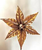 Messing bloem wand/plafondlamp van Willy Daro, Enlèvement ou Envoi, Comme neuf, Willy Daro