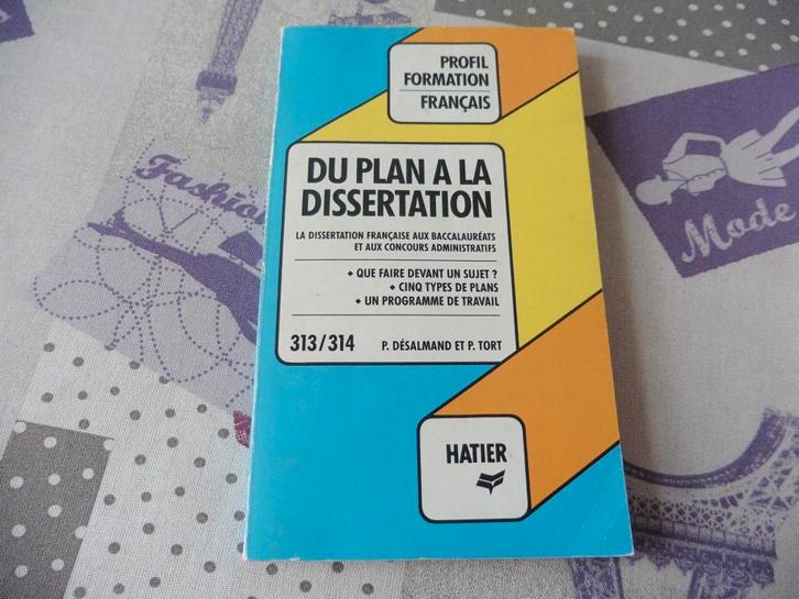 "Du plan de la dissertation" - Edition HATIER, Boeken, Schoolboeken, Gelezen, Frans, Ophalen of Verzenden