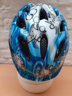 Kinderfietshelm Abus blauw met haaien maat 50-55cm, Ophalen, Gebruikt, ABUS
