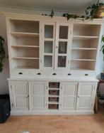 Landelijke 2delige buffetkast met manden, Ophalen, 200 cm of meer, 200 cm of meer, 25 tot 50 cm