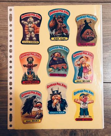 Stickers, Garbage Pail Kids, 1986 beschikbaar voor biedingen