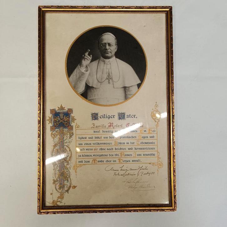 Aflaat  Paus Pius XI, Verzamelen, Religie, Gebruikt, Christendom | Katholiek, Kaart of Prent, Ophalen of Verzenden