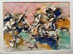 Aquarel, paarden, Antiek en Kunst, Ophalen