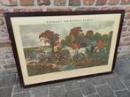 Grote jachtlithografie ! 94 x 64 cm !, Ophalen of Verzenden