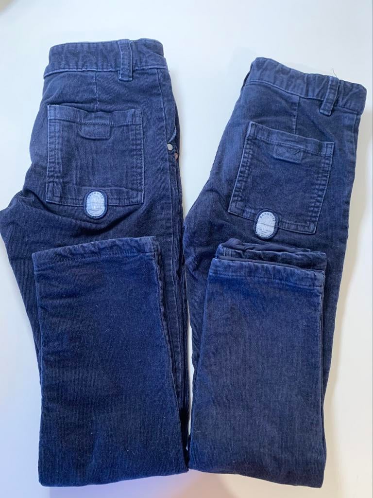 Fluwelen broek met voering: Sergent Major_7 & 8 ans, Kinderen en Baby's, Kinderkleding | Maat 128, Gebruikt, Jongen of Meisje