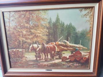 Peinture avec des chevaux de trait, Enlèvement