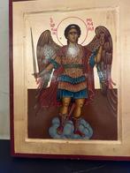 Peinture originale de Saint Michel, Antiquités & Art, Art | Art non-occidental, Enlèvement ou Envoi