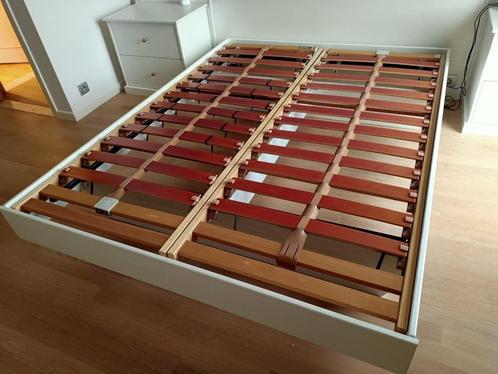 Bed + lattoflex, Huis en Inrichting, Slaapkamer | Bedden, Zo goed als nieuw, Tweepersoons, 160 cm, 200 cm, Hout, Wit, Ophalen