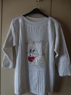 Witte trui „MIAOU” met lange mouwen T: M/L, Ophalen of Verzenden, Zo goed als nieuw, Maat 42/44 (L), Wit