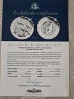 Australie 1 dollar kookaburra 2011 (999/1000) +certificaat!!, Ophalen of Verzenden