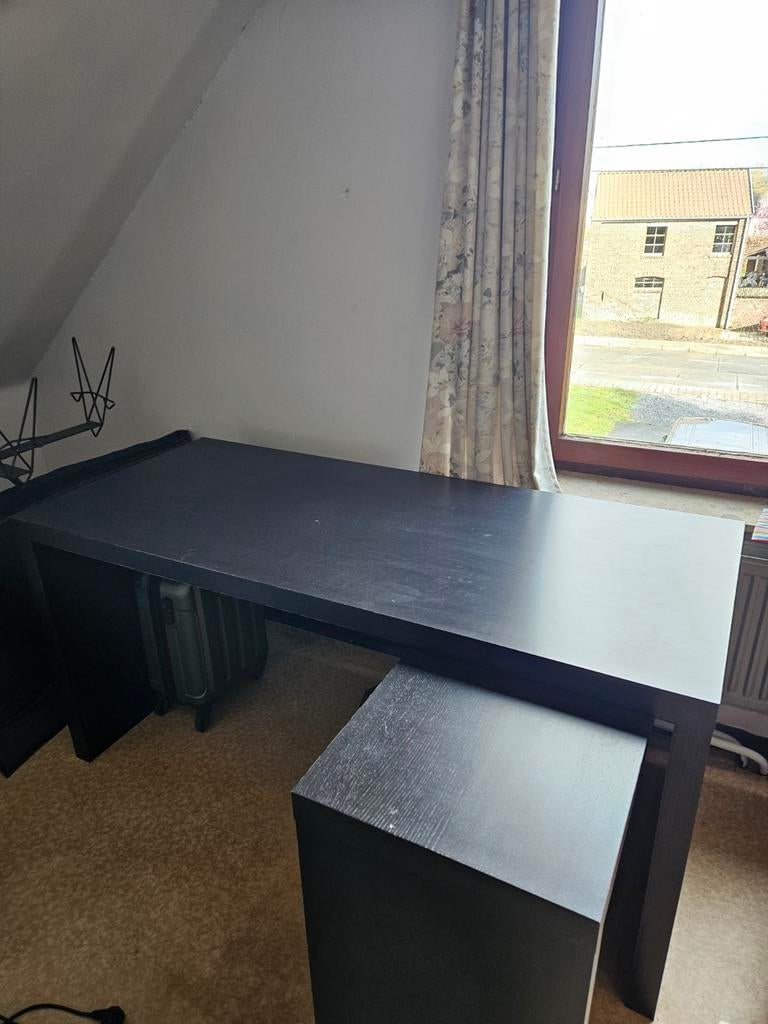 Bureau malm ikea, uitschuifbaar, Maison & Meubles, Bureaux, Enlèvement