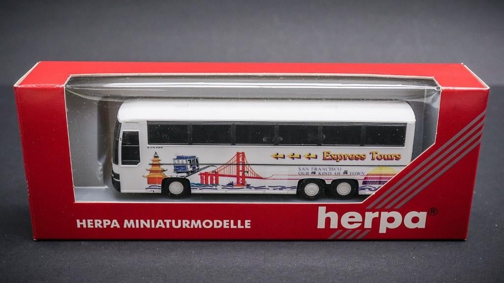 1:87 Herpa 870001 Kässbohrer Setra S 215 Express Tours bus, Ophalen of Verzenden, Zo goed als nieuw, Bus of Vrachtwagen, Herpa