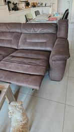 salon 3 zit elecktrische bediening  grijs, Huis en Inrichting, Zetels | Zetels, Ophalen, Driepersoons, Zo goed als nieuw, Rechte bank