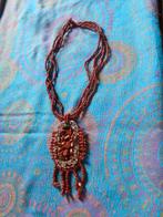 goldstone en parelmoer ketting, nieuw 9 €, Overige materialen, Bruin, Nieuw, Ophalen of Verzenden