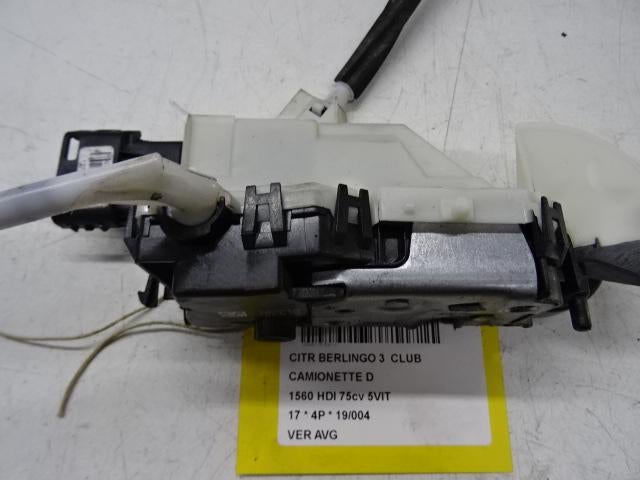 SERRURE DE PORTE AVANT GAUCHE Citroën Berlingo (828406), Utilisé, Gauche, Citroën