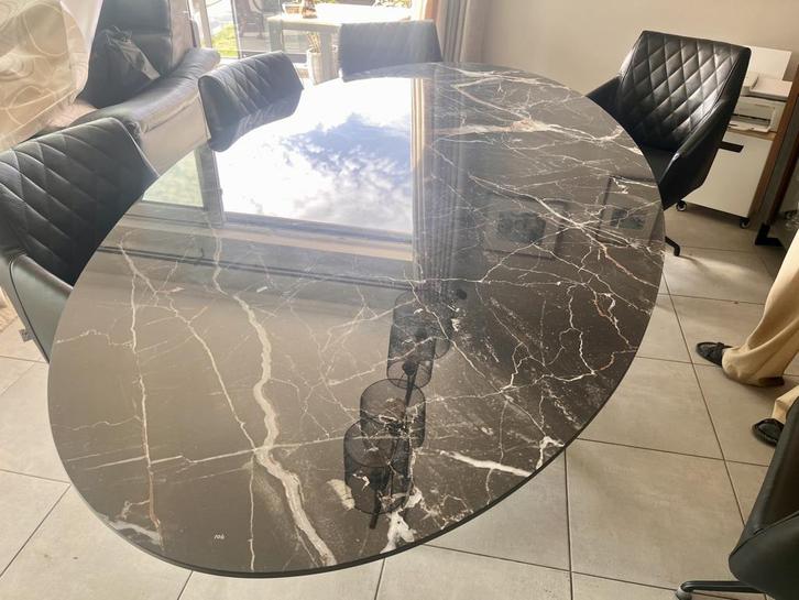 Table ovale Céramique - 250x128xH75 -  JOLI, Maison & Meubles, Tables | Tables à manger, Comme neuf, 100 à 150 cm, 200 cm ou plus