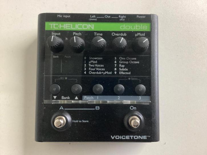 TC Helicon VoiceTone Double overdub, Muziek en Instrumenten, Effecten, Zo goed als nieuw, Chorus, Delay of Echo, Reverb, Volume