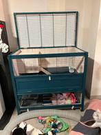 Frettenkooi en reiskooi plus toebehoren, Animaux & Accessoires, Enlèvement, Utilisé, Cage, Furet