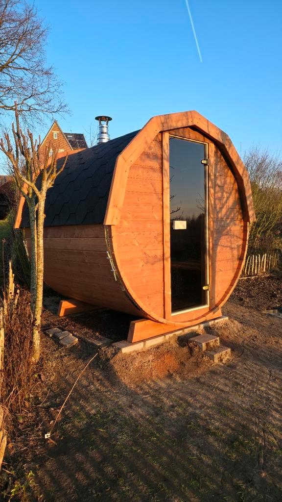 2M Barrel Sauna Gratis Levering en Plaatsing, Sport en Fitness, Sauna, Ophalen of Verzenden